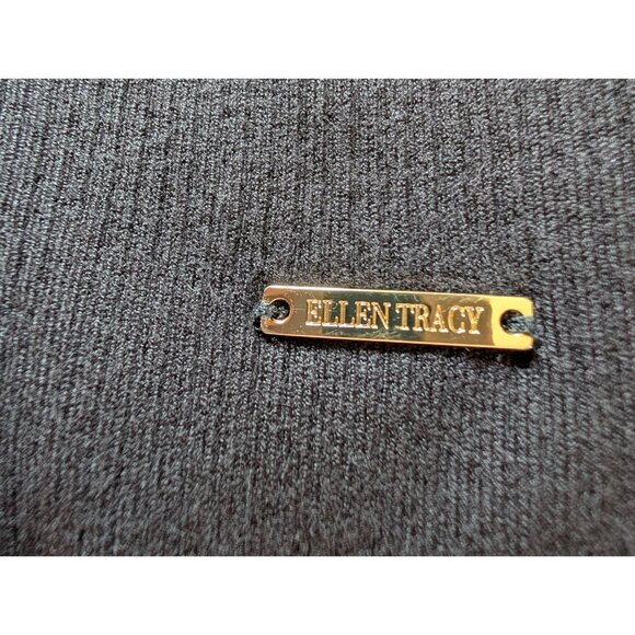 Ellen Tracy Womens Sleeveless Ribbed Knit Top Large Black - Picture 6 of 9